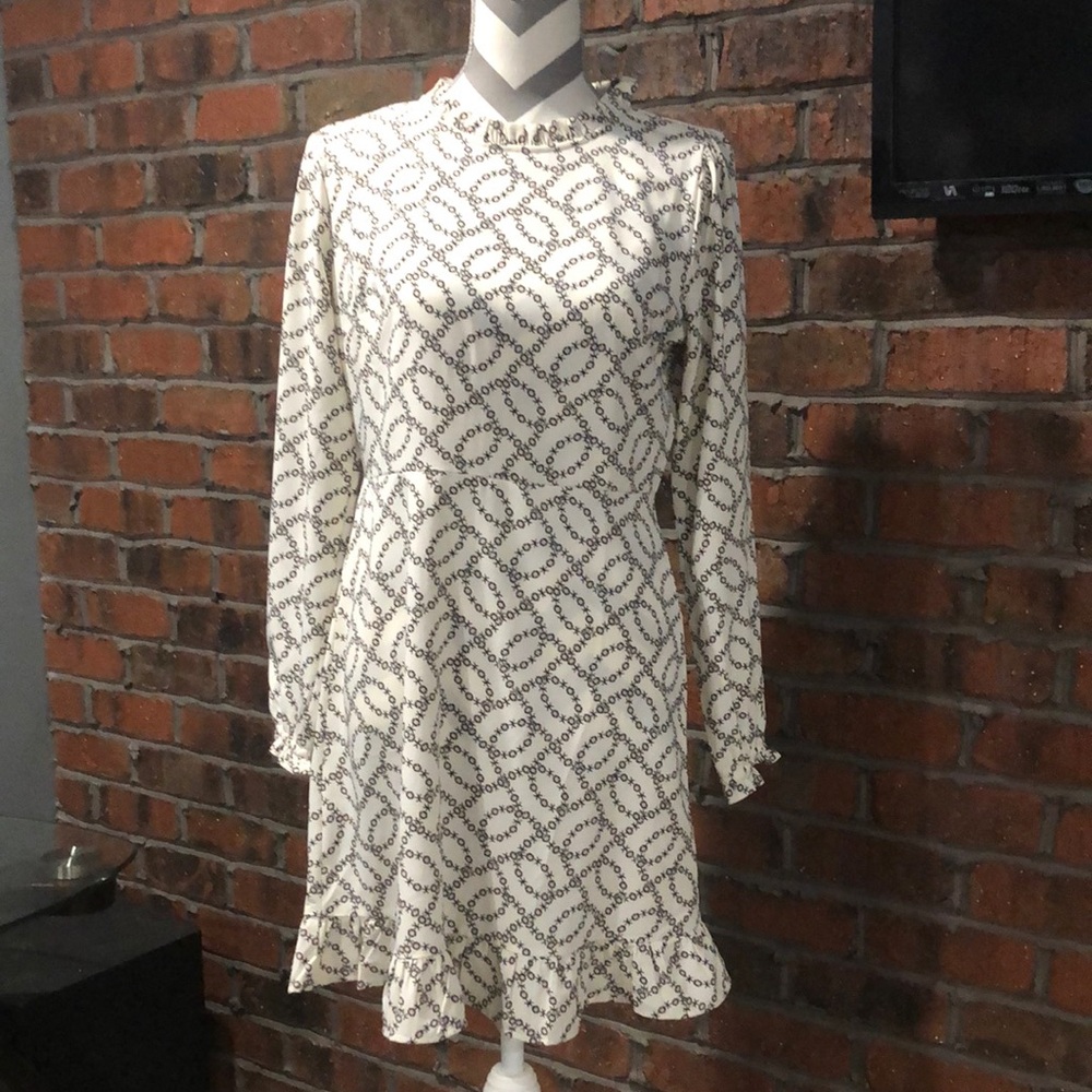 Women’s Loft X’s & O’s white dress. Size 4.